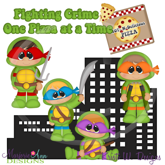 Warrior Turtles~Boys SVG Cutting Files Includes Clipart - Click Image to Close